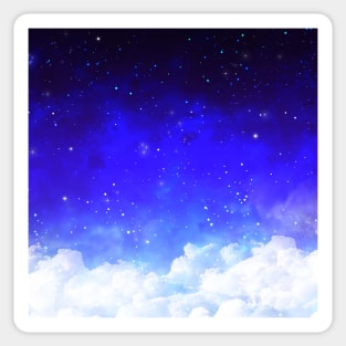 Night sky galaxy print Sticker